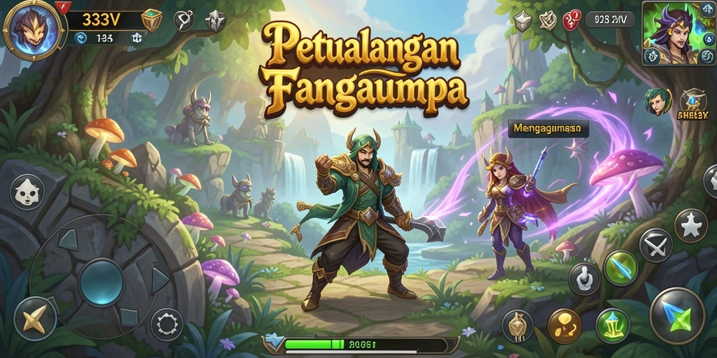 Tampilan gameplay menarik dalam petualangan RPG 333V.