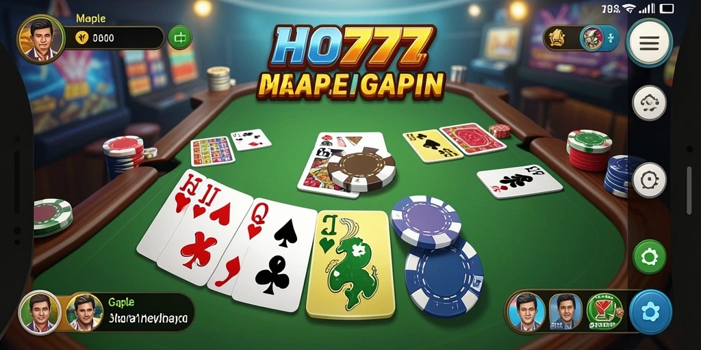 Gameplay seru dari permainan Gaple HO777 dengan teman-teman.