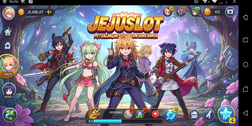 Tampilan gameplay JEJUSLOT yang penuh warna dan menarik.