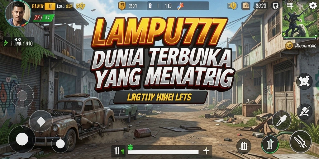 Screenshot gameplay LAMPU777 dalam dunia terbuka yang luas.
