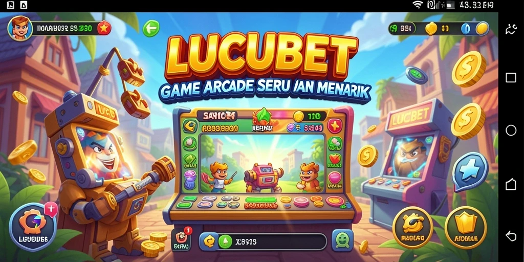 Tampilan gameplay menegangkan LUCUBET yang penuh warna.