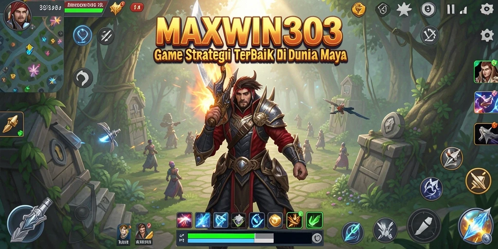 Tangkapan layar gameplay MAXWIN303 menampilkan pertempuran strategi epik.