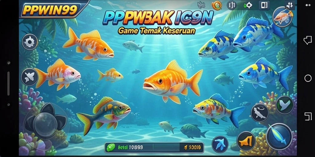 Tampilan gameplay PPWIN99 yang seru saat menangkap ikan.