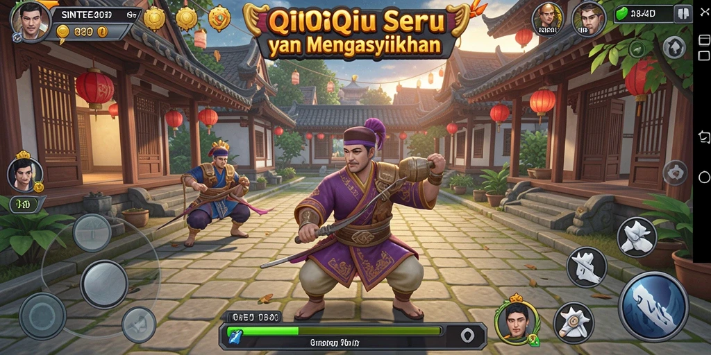 Screenshot SINTE4D menampilkan momen permainan QiuQiu yang seru.