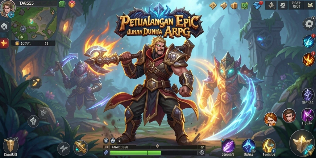 Tampilan gameplay intens dari TAR555 di dunia ARPG yang menakjubkan.
