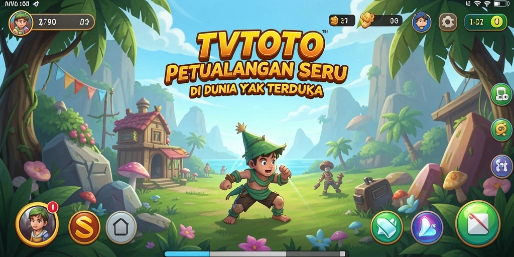 Screenshot dari gameplay TVTOTO menampilkan petualangan yang seru dan menantang.